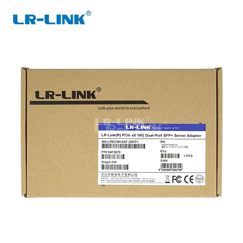 LR-LINK 9812AF-2SFP+ Двухпортовая 10 гигабитная сетевая карта ethernet PCI Express волоконно-оптический серверный адаптер nic Broadcom BCM57810S