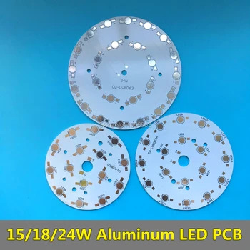 

2 PCS 15W 18W 24W LED High Power PCB Lumen empty Board Aluminum Heatsink Round Radiator Base for LED Buld Down Ceiling Grow Lamp
