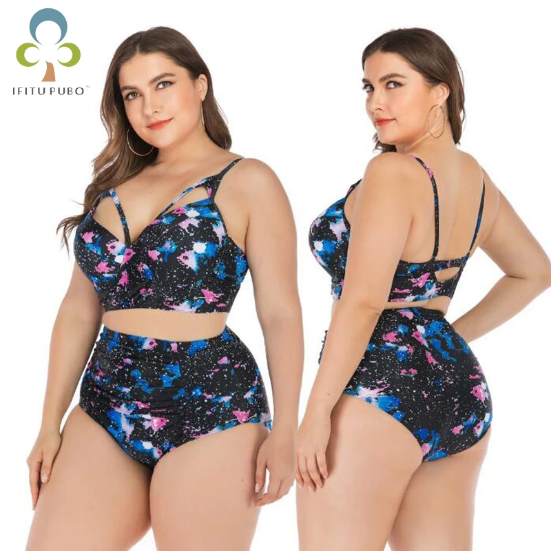 

Newest Summer Bikini Set for Fat Woman Large Size bikini Push-up Bra Swimsuit Swimwear Bather Suit Swimming Suit biquini GYH