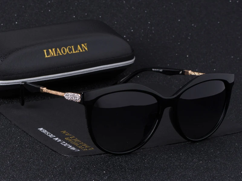 LMAOCLAN Роскошные брендовые Дизайн HD поляризованных солнцезащитных очков Для женщин женские Солнцезащитные очки женские очки Óculos UV400
