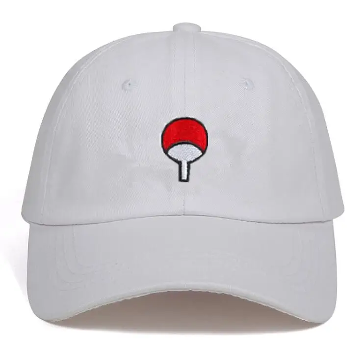 Аниме любителей Наруто папа шляпа семья Uchiha логотип хлопок вышивка бейсболки черный Snapback шляпа хип-хоп для женщин и мужчин - Цвет: Белый