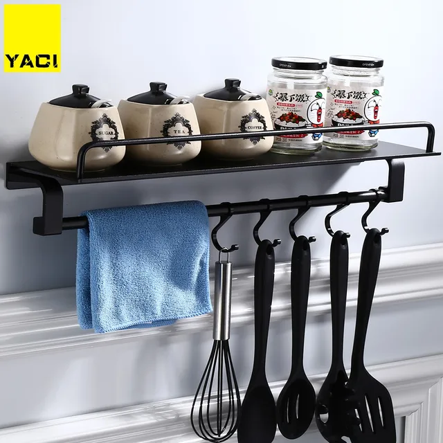 Best Price YACI Kitchen supplies storage cabinets storage shelves rack bathroom with hook shelves  For Towel Chest Cup kitchen shelf pantry