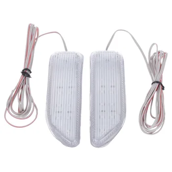 

For Car Truck SUV 2pcs Universal Amber LED Car Mirror Light Soft Side Rear View Turn Signal Indicator Lights Mayitr