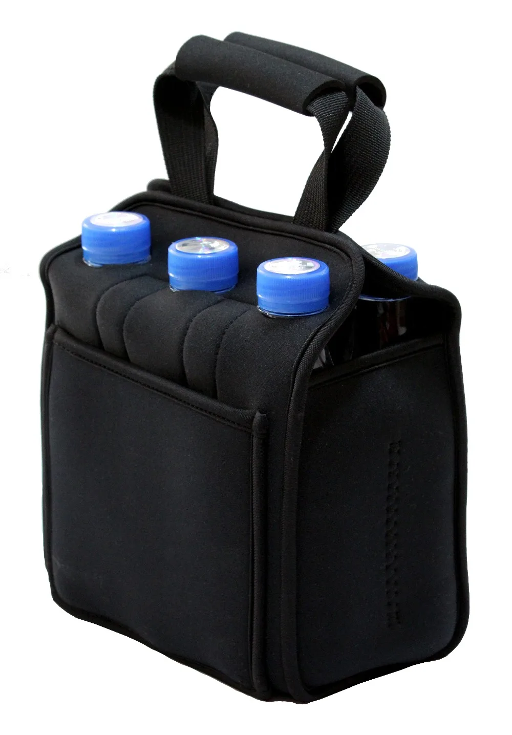 Neoprene insulated six pack beer cooler bag