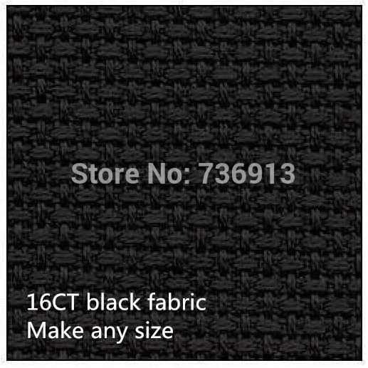 Размер: 19,7X19,7 дюймов 16CT ткань из перекрестной стежки холст вышивка канва- черный по всему миру