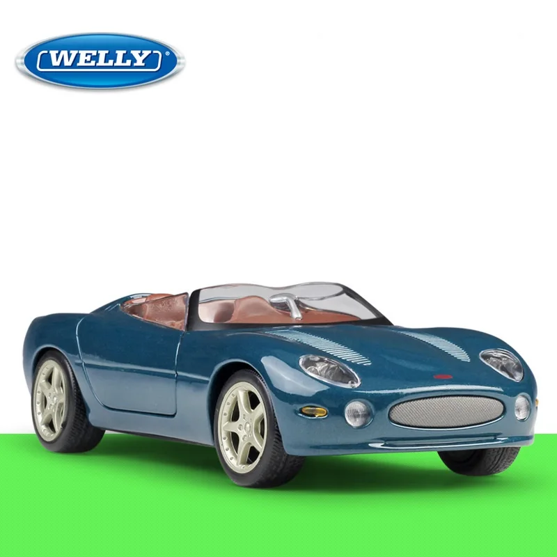 

1:24 Welly Jaguar XK180 blue Diecast Model Car