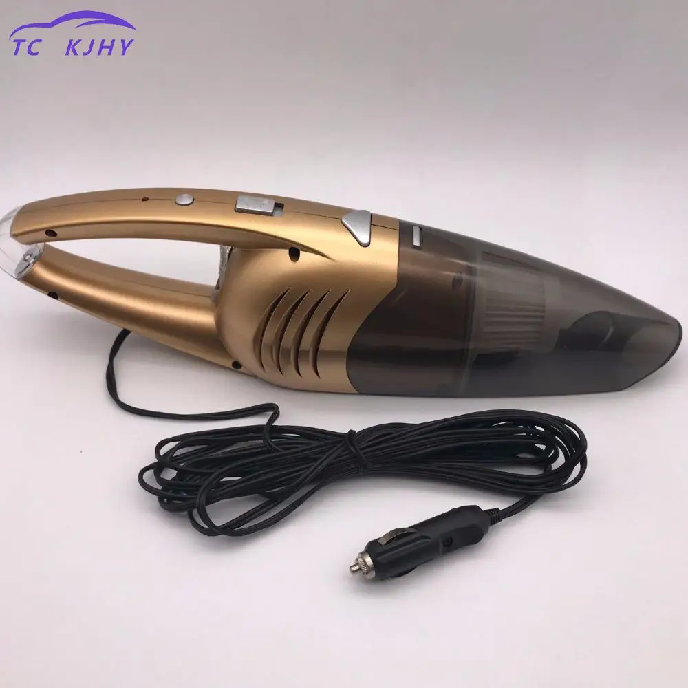 

Car Vacuum Cleaner Black Gold 120w Portable Wet And Dry Dual Use Auto Cigarette Lighter Filter 12v Car Cleaner Dust Collector