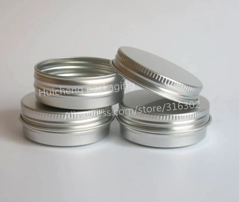 50x30g الألومنيوم جرة 30 جرام المعادن كريم جرة 1 oz الفضة الألومنيوم القصدير 30g المعادن التجميل حاوية