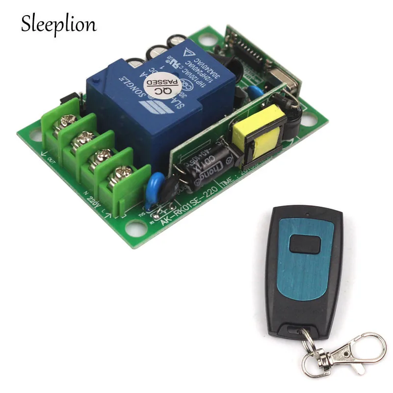 

Sleeplion 30A AC 85V-250V 220V 110V 1 CH Relay ON/OFF Wireless Remote Switch Transmitter+Receiver 315MHz 433 MHz