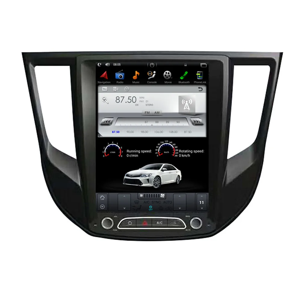 Perfect 10.4" Tesla Type Android Fit Mitsubishi Lancer / Lancer EX / Grand Lancer 2017 2018 2019 Car DVD Player Navigation GPS Radio 2