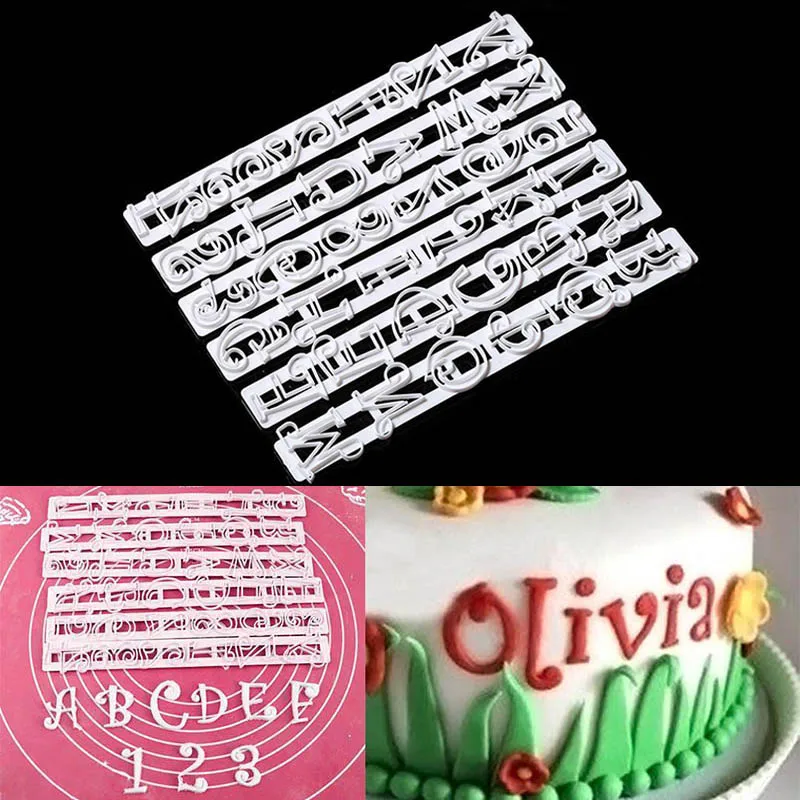 

Fondant Cake Mold Alphabet Number Letter Cake Decorating Cutter Set Baking Mold