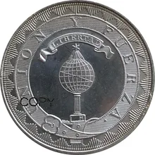Чилийская Республика узор песо 1819 Меркурия Мельхиор Посеребренная копия монет