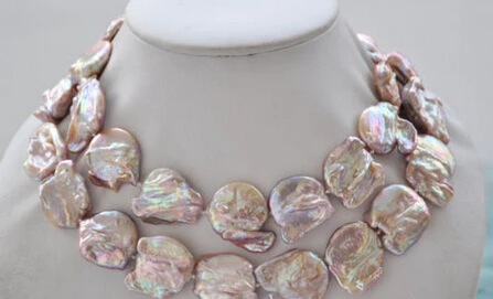 

828 lavender coin freshwater pearl necklace