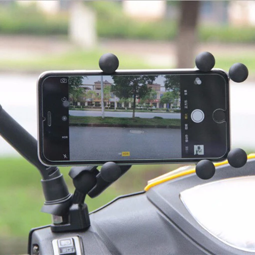Универсальный зеркало заднего вида мотоцикл телефон подставка держатель Поддержка мобильного телефона GPS держатель Soporte Celular Moto заднего вида крепление