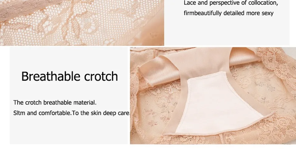 Underwear Women Cotton Panties Sexy Lace Lingerie Hollow Briefs Seamless Bragas Calcinha Intimates Underpants Plus Size Ropa 11