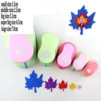 

5pcs 3" 2" 1.5" 1" 5/8" Maple leaf shape craft punch set Hole Paper Cutter Scrapbooking punchers Paper Puncher eva hole punch