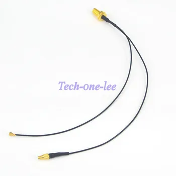 

5 piece/lot RP-SMA to ipx RP SMA female to Y Type Dual MMCX Male + IPX ipx Adapter Connector Cable 1.13 Pigtail Cable