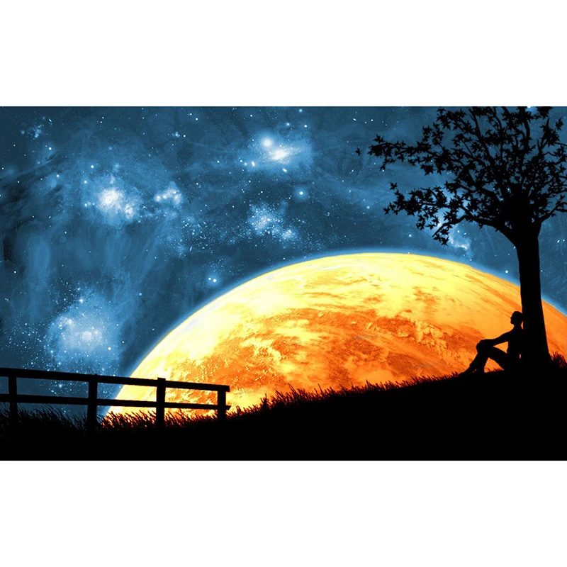 Full Square Diamond embroidery night 5D DIY Diamond painting Cross stitch sunset Full Round Diamond mosaic planets
