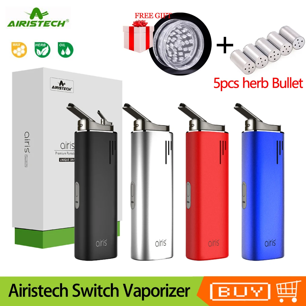 

Original Electronic Cigarette Airistech Airis Switch Dry Herb Vaporizer 2200mAh Battery Ceramic Chamber Vape Pen for herb wax