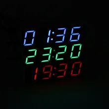 Мини-автомобиль цифровые часы термометр Вольтметр 3 в 1 метр Электронный интерьер светодиодный дисплей