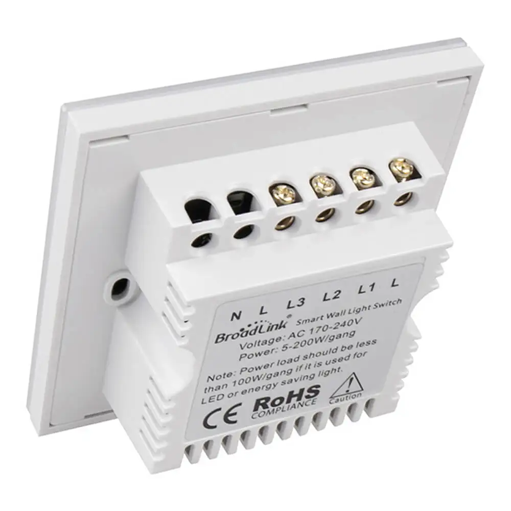 Interruptor de Luz Broadlink 3 Gang Reino Unido Padrão Casa Inteligente 433mhz Wifi 4g Controle Remoto Via rm Pro Toque Parede Maneira Tc2 1 - 2 - Image 4