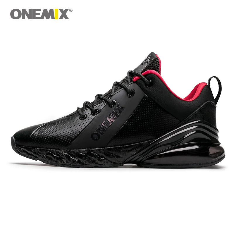

ONEMIX Men's running shoes leather sneakers outdoor sports shoes comfortable soft high elastic Max 13 casual walking shoes