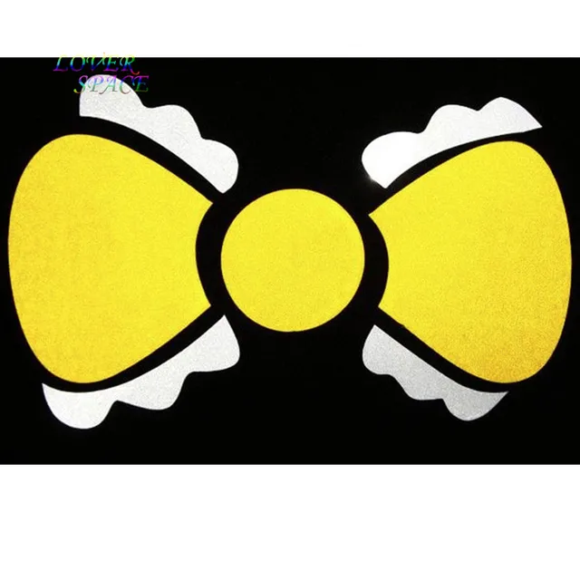 yellow bow tie decor sticker car auto window vinyl decal laptop cute