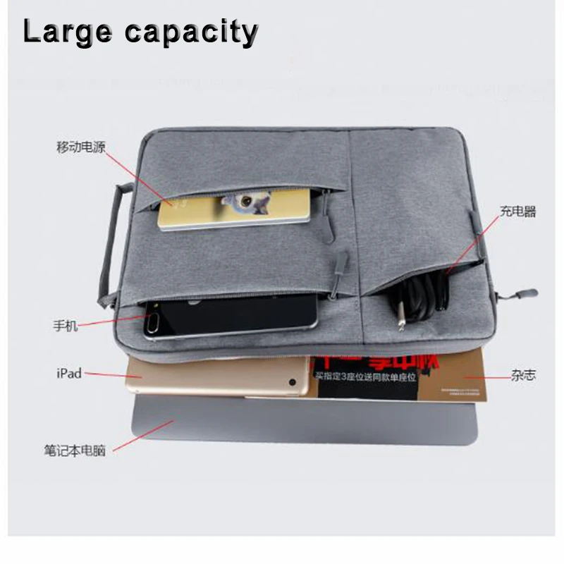 Сумка для ноутбука 13 дюймов Сумка для ноутбука 15 дюймов деловая Портативная сумка для Macbook Air 13 Pro retina 15 сумка для lenovo Dell