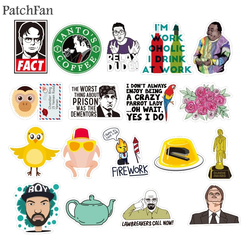 Patchfan 50 шт. офиса Дуайт Schrute ПВХ наклейки Набор сделай сам для дома украшения