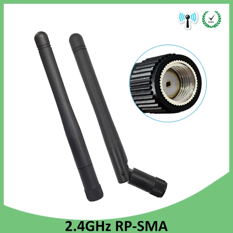 

10pcs 2.4 GHz WiFi Antenna 3dBi Aerial RP-SMA Male Connector 2.4ghz antena wi fi antenne For Wireless Router Wifi Booster