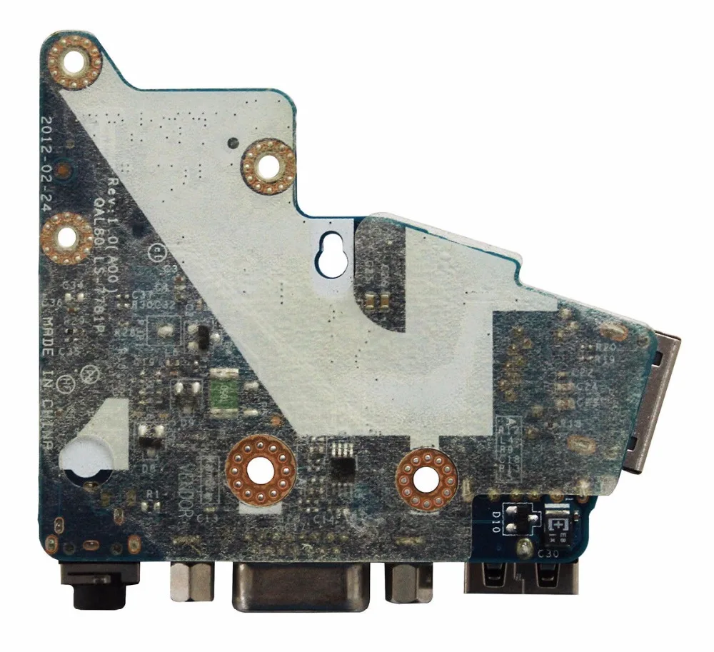 Dell Latitude E6430 Audio Jack VGA USB Port Ethernet Lan Board LS-7781P