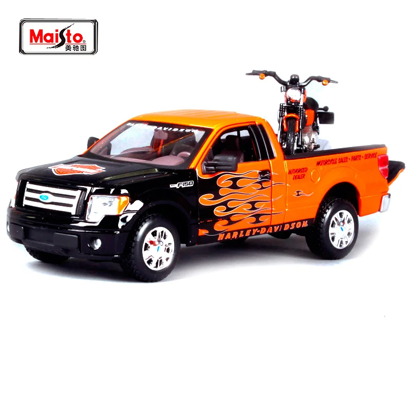 

Maisto 1:27 Ford F-150 STX Pickup 2007 Harley XL 1200N NIGHTSTER Motorcycle Bike Diecast Model Car Toy New In Box Free Shipping