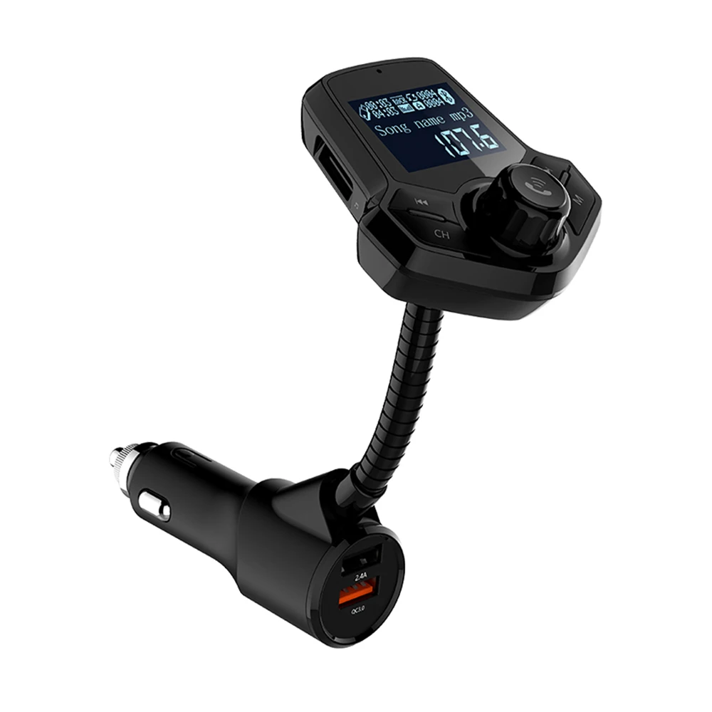 QC 3,0 fm-передатчик музыка Handsfree Dual USB Смарт TF карта 3.1A Bluetooth автомобильный комплект MP3