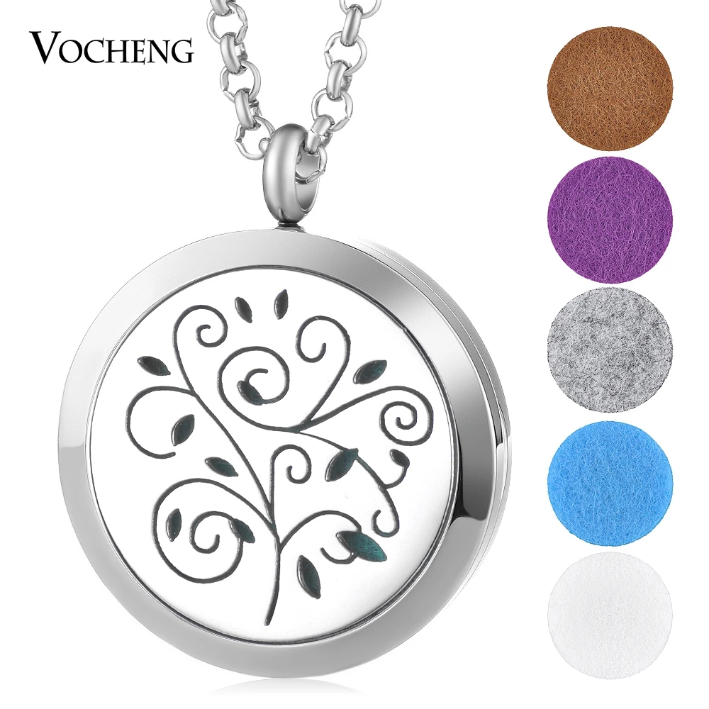 

30mm Aromatherapy Locket 316L Stainless Steel Magnetic diffuser jewelry Randomly Send 5pcs Oil Pads as Gift VA-475