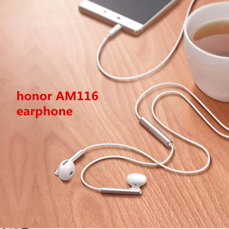 

Original Huawei AM 116 Earphone with Mic Volume Control Speaker Metal headset for HUAWEI P7 P8 P9 P10 Lite HONOR 8X 8 7 MAX 7X 6