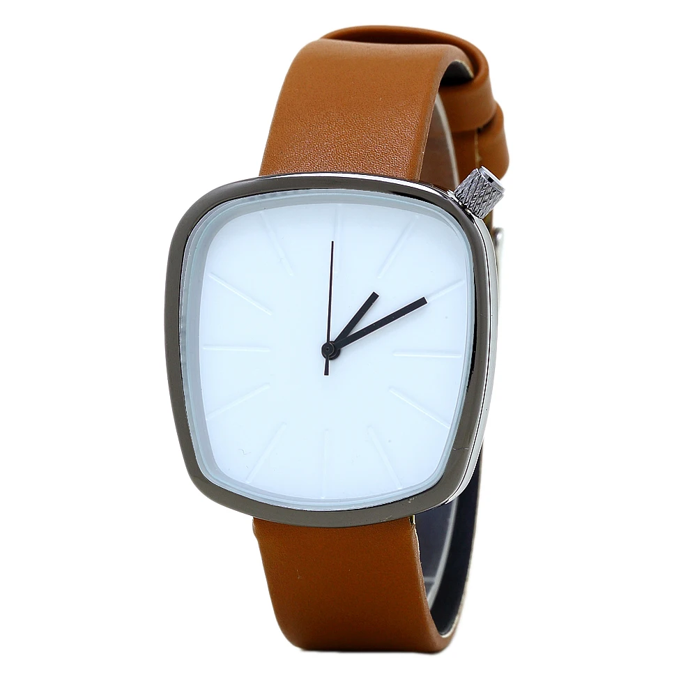 

New Fashion Women Quartz Wrist Watch Luxury Polygonal Rectangular Dial Leather Strap Birthday Gift Ladies Clock For Female