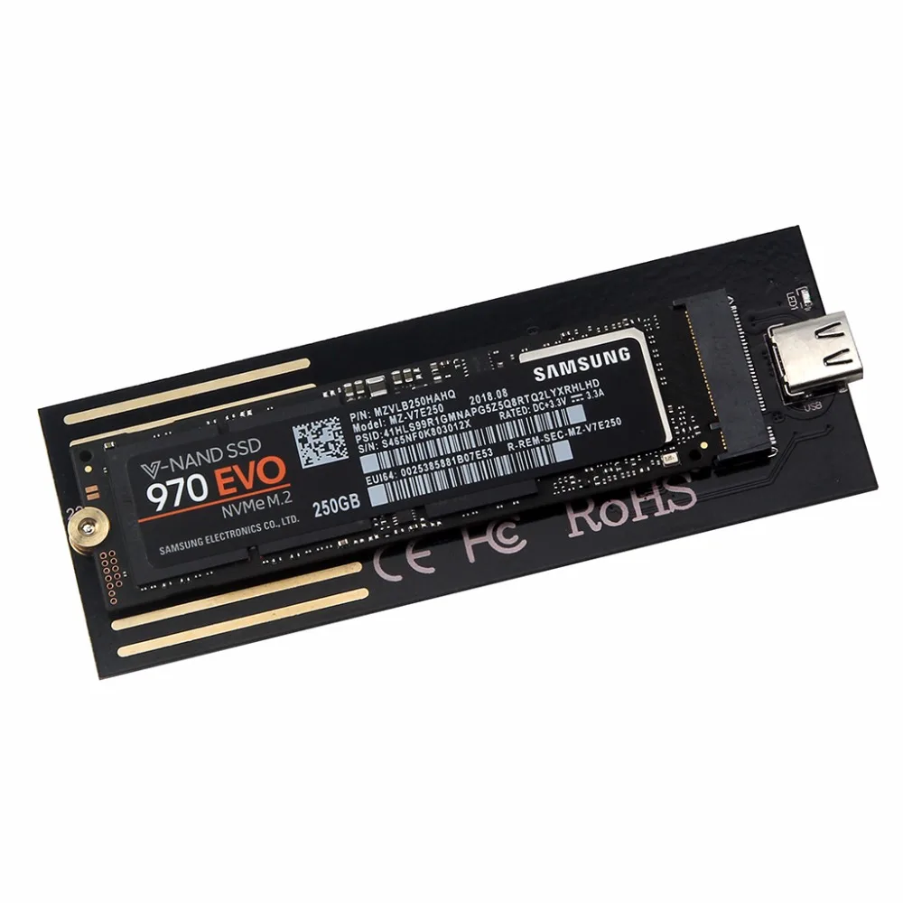 M2 NVME PCI Express SSD HDD корпус USB3.1 Тип c M ключ PCIe 3,0 4x NGFF Портативный чехол для samsung 970 Pro 960 EVO