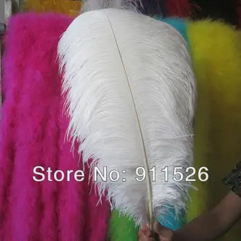 

60-65cm 24-26 Inch WHITE Natural OSTRICH FEATHER Real Ostrich Plumage For Wedding Party Decoration Free Shipping
