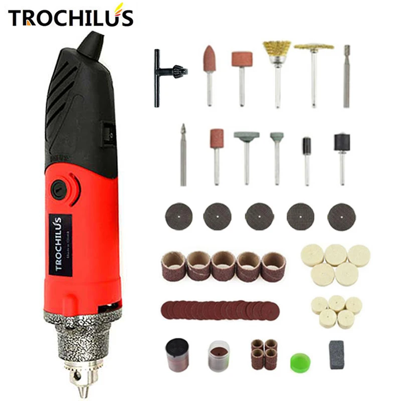 

Trochlius mini 240W polisher grinder Rotary drill engraver machine dremel Variable Speed accessories Power Tools Sets80503