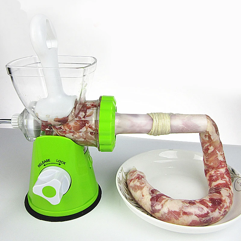 Nitya Meat Grinder, Aluminum Manual Meat Mincer Hand Crank