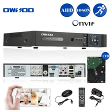 OWSOO CCTV 1080N AHD 4CH DVR Регистраторы+ 1 ТБ Seagate HDD H.264 сетевой 3-в-1 HVR/AVR/DVR 4CH поддержка adh/IP Камера телефон Управление