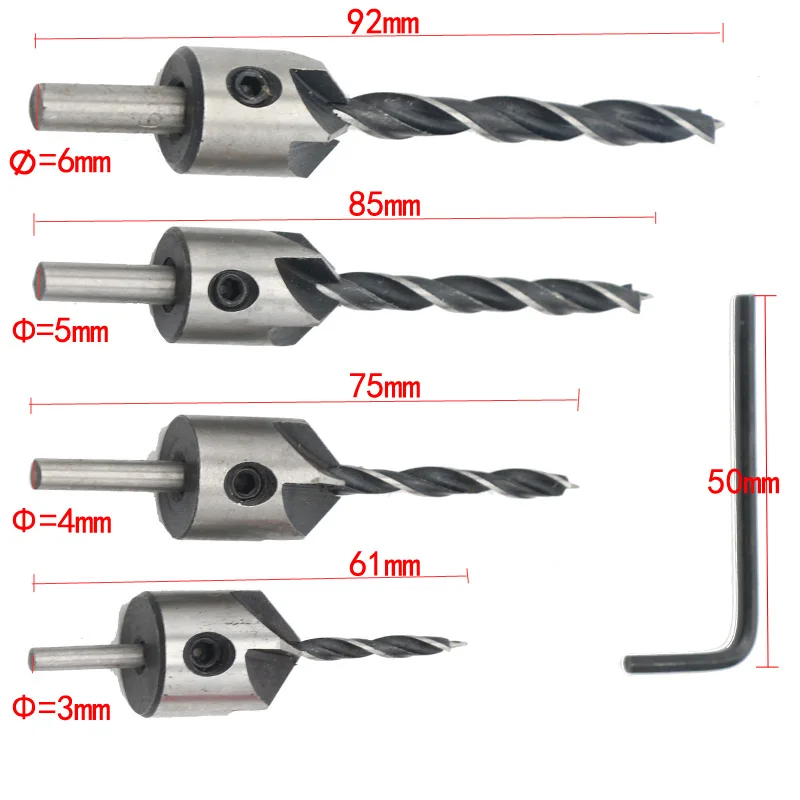 Yalku дерева под названием Matrix Body diamond cutter PDC набор 5/8 шт. спиральное сверло набор+ мини ключ, дюймовый стандарт Мощность инструмента из быстрорежущей стали сверла HSS набор инструментов винт Кепки Набор бит