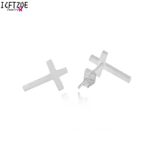 10 пар модные ювелирные изделия крест серьги для женщин девушка аксессуары нержавеющая сталь золотой цвет благодарен за Рождество День