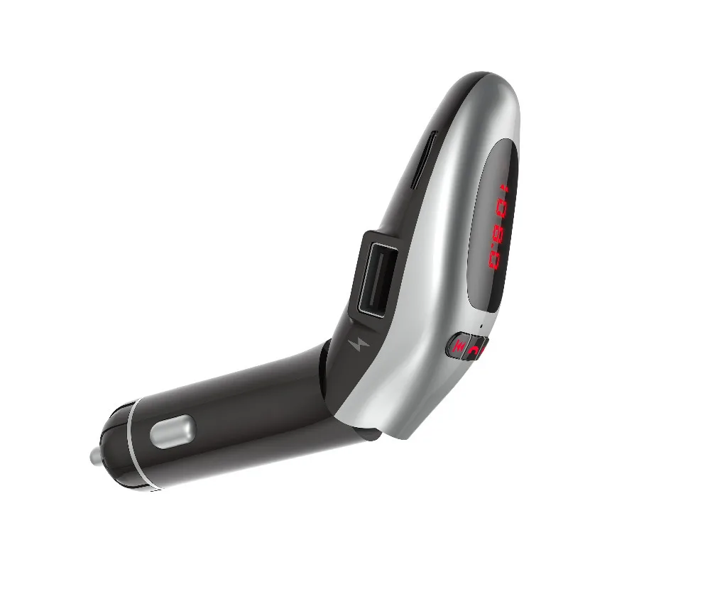Bluetooth громкой связи FM передатчик Автомобильный MP3-плеер с 3.1A кабель для быстрой зарядки USB для Порты и разъёмы красный светодиод Экран Поддержка TF карта u-диск