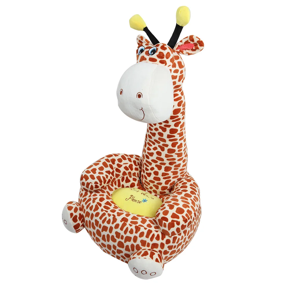 Cartoon Children Small Seat Sofa Nest Chair Giraffe Plush Toy Bean Bag Hobbyhorse Bedroom Decor Gir