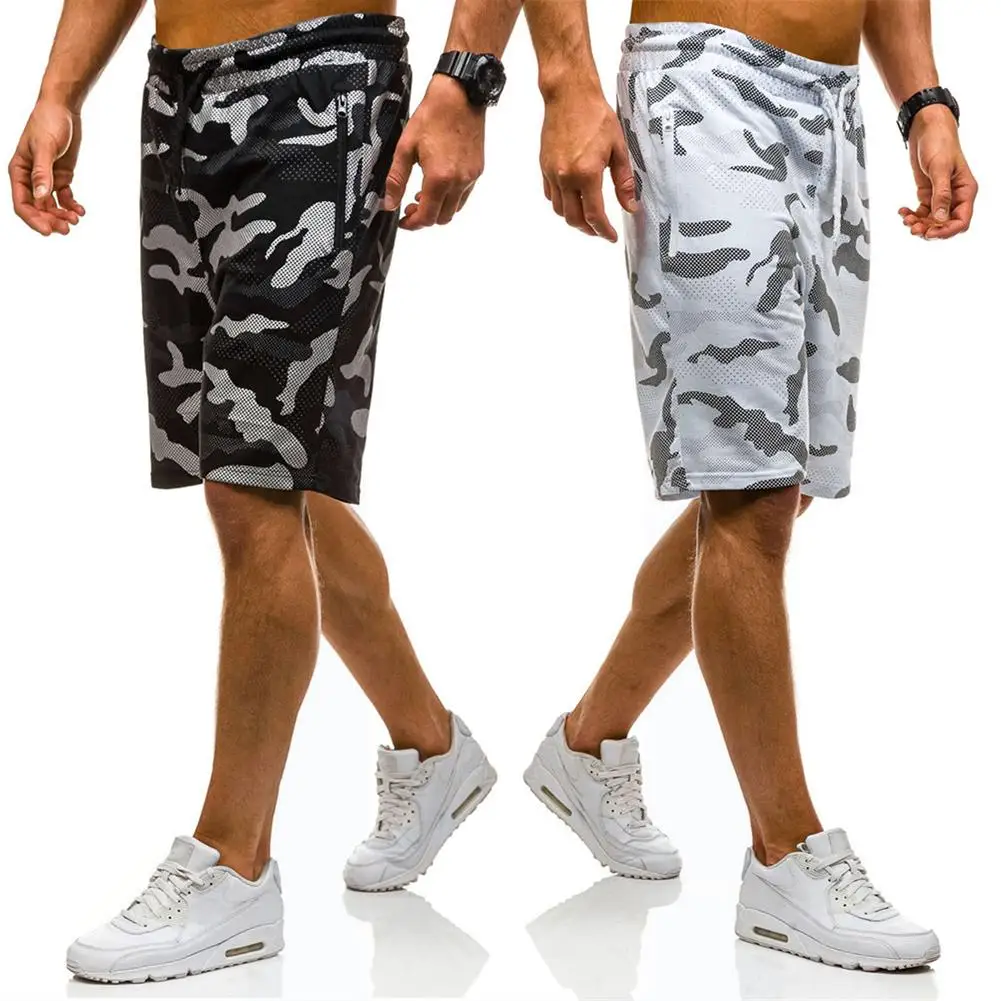 

Men's Camouflage Lace-up Casual Pants Thin Sports Pants Elastic Pocket Soccer Basketball Sportswear Loose Sport Men's Shorts