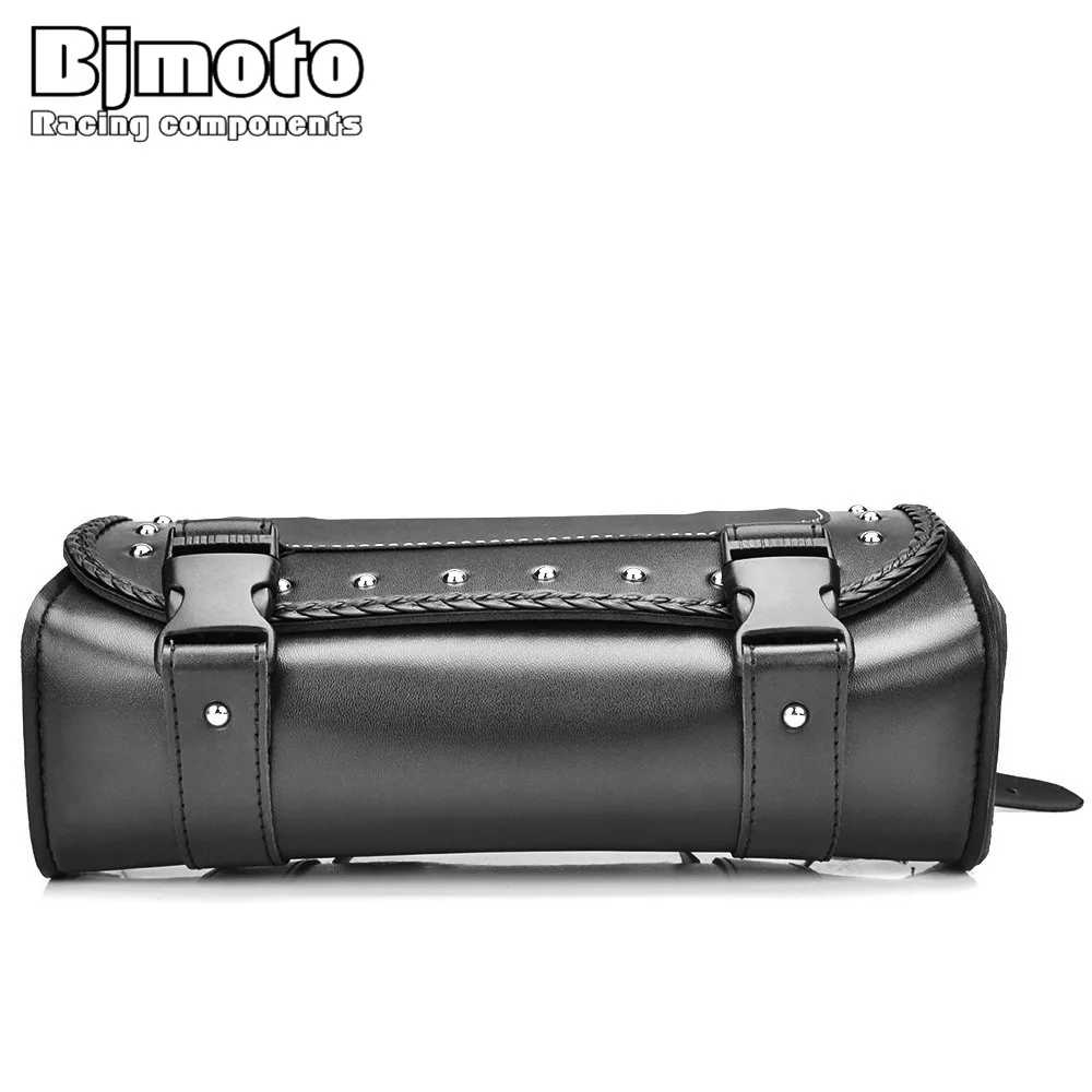 BJMOTO черная мотоциклетная Сумка седло сумка из искусственной кожи багажные сумки