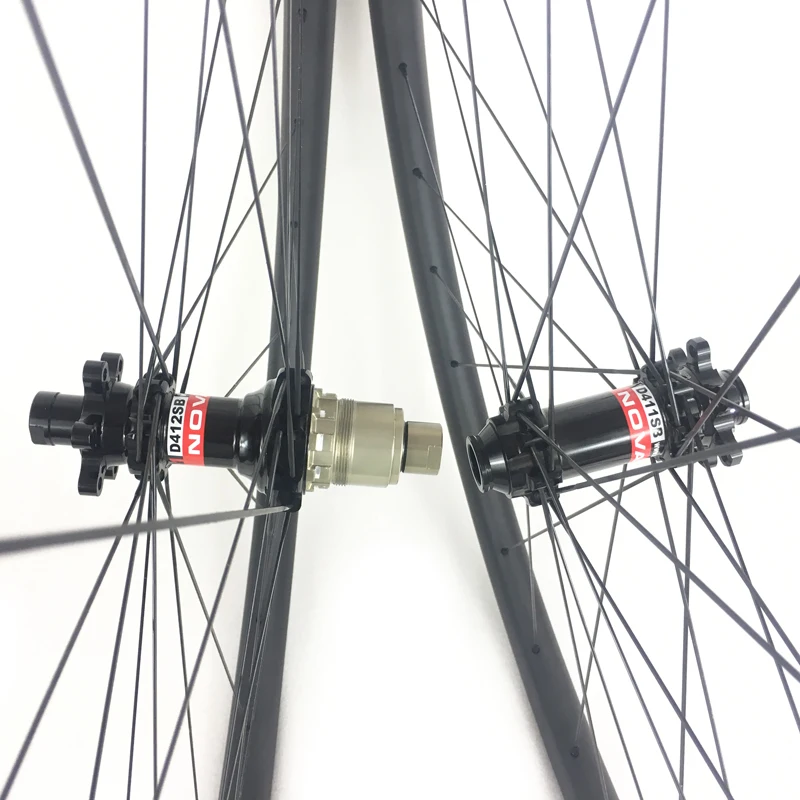 Excellent super light 1140g 29er MTB XC tubeless 24mm x 24mm carbon wheelset hookless Novatec D411SB D412SB 6 bolts straight pull wheels 7 Excellent super light 1140g 29er MTB XC tubeless 24mm x 24mm carbon wheelset hookless Novatec D411SB D412SB 6 bolts straight pull wheels 7