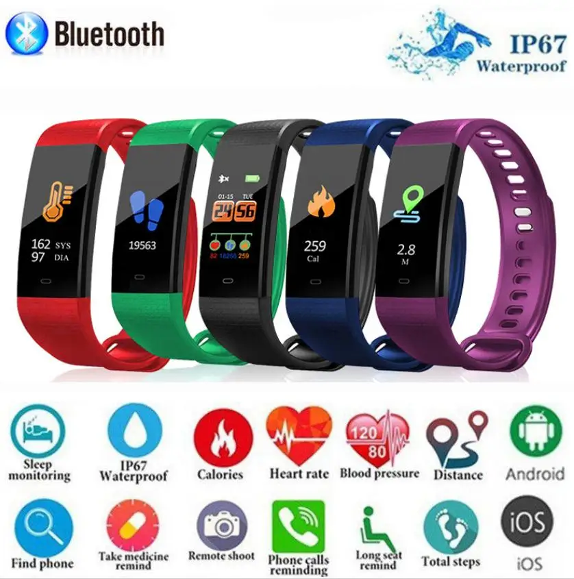 

Smart Health Sports Wrist Watch Band Fitness Activity Tracker Men GPS WatchesFor Android iPhone
