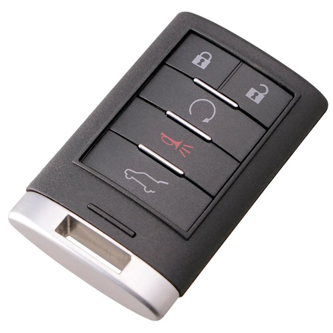 5 Buttons Keyless Entry Car Key Replacement Remote Key Fob NBG009768T for Cadillac 10-15 SRX 13-14 ATS XTS